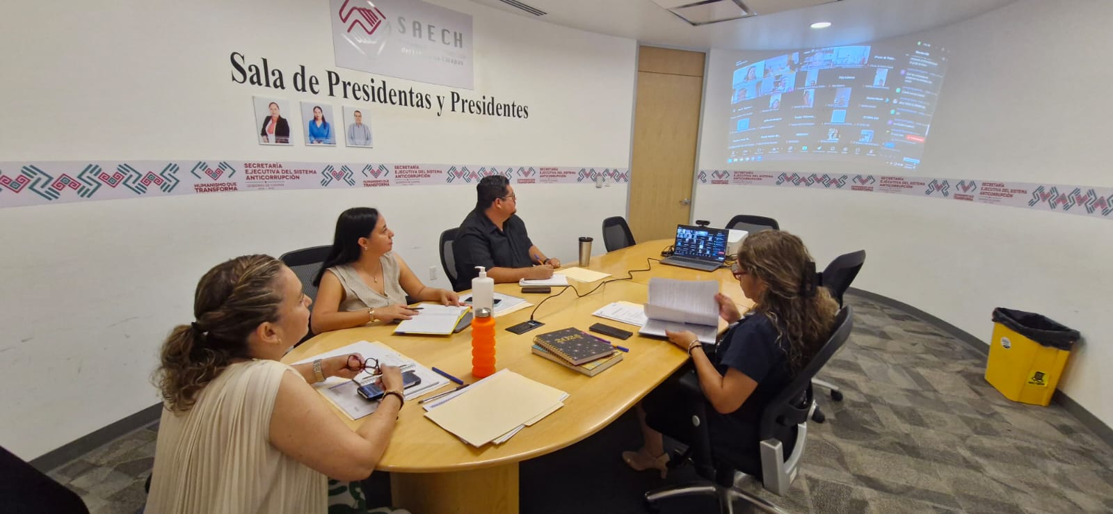 Videoconferencia presidida por la Dra. Vania Pérez Morales, Presidenta de la Red Nacional de CPC’S de los Sistemas Anticorrupción.